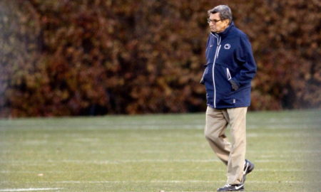 STATE COLLEGE, PA - NOVEMBER 09: Penn State University head football coach Joe Paterno watches his team during practice on November 9, 2011 in State College, Pennsylvania. (Photo by Rob Carr/Getty Images)